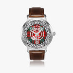 Comyn Scottish Clan Tartan Crest Badge Silver Automatic Watch Size 46mm