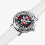 Cobb Scottish Clan Tartan Crest Badge Silver Automatic Watch Size 46mm