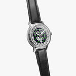 Sutherland Scottish Clan Tartan Crest Badge Silver Automatic Watch Size 46mm