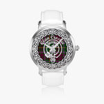 Scottish Crosbie Clan Tartan Crest Badge Silver Automatic Watch Size 46mm