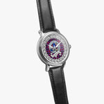 Montgomery Scottish Clan Tartan Crest Badge Silver Automatic Watch Size 46mm
