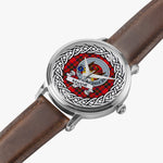 MacGill Scottish Clan Tartan Crest Badge Silver Automatic Watch Size 46mm
