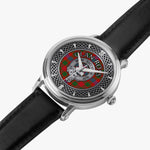 Clan Ross Crest & Tartan Knot Sterling Silver Unisex Automatic Watch (Silver) Size 46mm