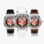 Scottish MacNicol Clan Tartan Crest Badge Silver Automatic Watch Size 46mm