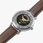 Carruthers Scottish Clan Tartan Crest Badge Silver Automatic Watch Size 46mm