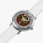 Fairlie Scottish Clan Tartan Crest Badge Silver Automatic Watch Size 46mm