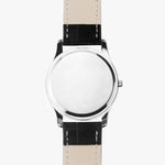 Scottish Bruce Ancient Watch Tartan Leather Strap Classic Plaid Watch (Silver)