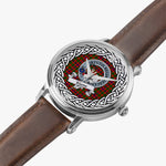 Skene Scottish Clan Tartan Crest Badge Silver Automatic Watch Size 46mm