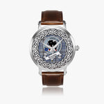 Tweedie Scottish Clan Tartan Crest Badge Silver Automatic Watch Size 46mm