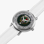 Aiton Scottish Clan Tartan Crest Badge Silver Automatic Watch Size 46mm