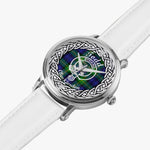 Todd Scottish Clan Tartan Crest Badge Silver Automatic Watch Size 46mm