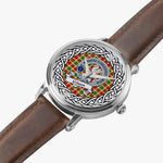 Gibson Scottish Clan Tartan Crest Badge Silver Automatic Watch Size 46mm