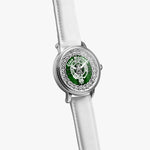 Maclean Scottish Clan Tartan Crest Badge Old Silver Automatic Watch Size 46mm