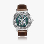 MacNeill Of Colonsay Scottish Clan Tartan Crest Badge Silver Automatic Watch Size 46mm