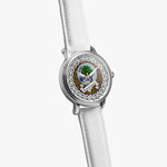 Kinninmont Scottish Clan Tartan Crest Badge Silver Automatic Watch Size 46mm