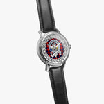 MacLachlan Scottish Clan Tartan Crest Badge Silver Automatic Watch Size 46mm