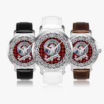 Cunningham Scottish Clan Tartan Crest Badge Silver Automatic Watch Size 46mm