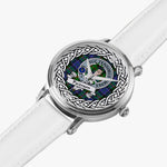 Paterson Scottish Clan Tartan Crest Badge Silver Automatic Watch Size 46mm