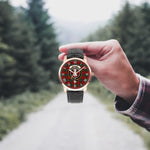 Scottish MacLean Family Crest Quartz Watch With Leather Strap - Tartan Watch Instafamous Quartz Leather Strap Plaid Watch