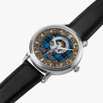 Scottish Ramsay Blue Celtic Circle Silver Automatic Watch Size 46mm