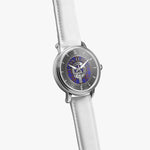 Clan Eliott Crest & Tartan Knot Sterling Silver Unisex Automatic Watch (Silver) Size 46mm