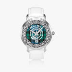 Scottish Mackay Ancient Clan Tartan Crest Badge Silver Automatic Watch Size 46mm