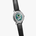 Irvine Scottish Clan Tartan Crest Badge Silver Automatic Watch Size 46mm