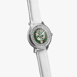 Scottish Gray Clan Tartan Crest Badge Silver Automatic Watch Size 46mm
