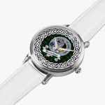 Beveridge Scottish Clan Tartan Crest Badge Silver Automatic Watch Size 46mm