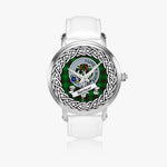 Kinnear Scottish Clan Tartan Crest Badge Silver Automatic Watch Size 46mm