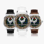 Scottish Learmonth Celtic Circle Silver Automatic Watch Size 46mm
