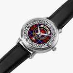 Pentland Scottish Clan Tartan Crest Badge Silver Automatic Watch Size 46mm
