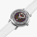 Adam Scottish Clan Tartan Crest Badge Silver Automatic Watch Size 46mm