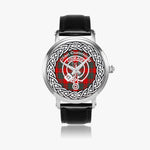 Cumming Clan Tartan Crest Badge Silver Automatic Watch Size 46mm