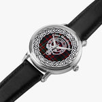 Macdonnell Scottish Clan Tartan Crest Badge Silver Automatic Watch Size 46mm