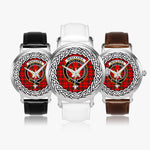 MacColl Scottish Clan Tartan Crest Badge Silver Automatic Watch Size 46mm