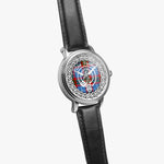 Scottish Trotter Clan Tartan Crest Badge Silver Automatic Watch Size 46mm