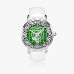 Currie surname last name Scottish Tartan Crest Silver Automatic Watch Size 46mm