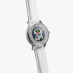 Elphinstone Scottish Clan Tartan Crest Badge Silver Automatic Watch Size 46mm