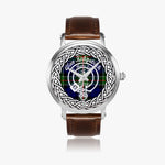 Scottish Kirkpatrick Clan tartan crest Silver Automatic Watch Size 46mm
