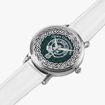 Carmichael Clan Tartan Crest Badge Silver Automatic Watch Size 46mm
