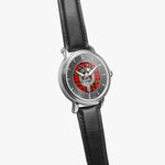 Clan Kerr Crest & Tartan Knot Sterling Silver Unisex Automatic Watch (Silver) Size 46mm