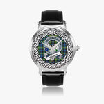 Watson Scottish Clan Tartan Crest Badge Silver Automatic Watch Size 46mm