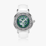 Scottish Armstrong Ancient Clan Tartan Crest Badge Silver Automatic Watch Size 46mm
