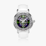 Scottish Watson Clan Tartan Crest Badge Silver Automatic Watch Size 46mm