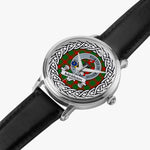 Middleton Scottish Clan Tartan Crest Badge Silver Automatic Watch Size 46mm
