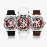 Livingstone Scottish Clan Tartan Crest Badge Silver Automatic Watch Size 46mm
