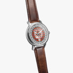 Scottish Sinclair Clan Tartan Crest Badge Silver Automatic Watch Size 46mm