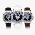 Williams Scottish Clan Tartan Crest Badge Silver Automatic Watch Size 46mm