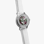 Crosby Scottish Clan Tartan Crest Badge Silver Automatic Watch Size 46mm
